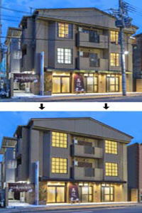 画像処理　電線消し